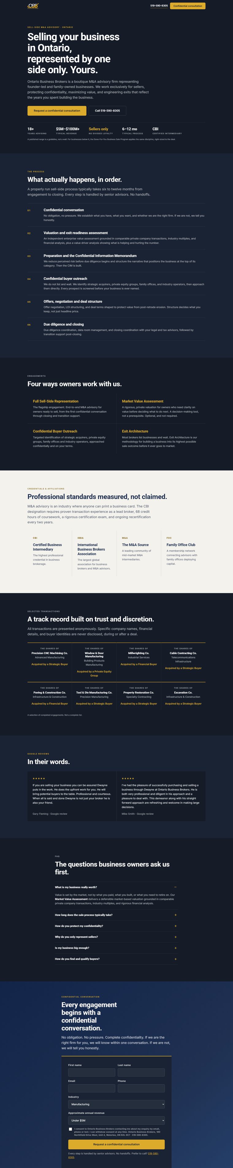 Google landing page