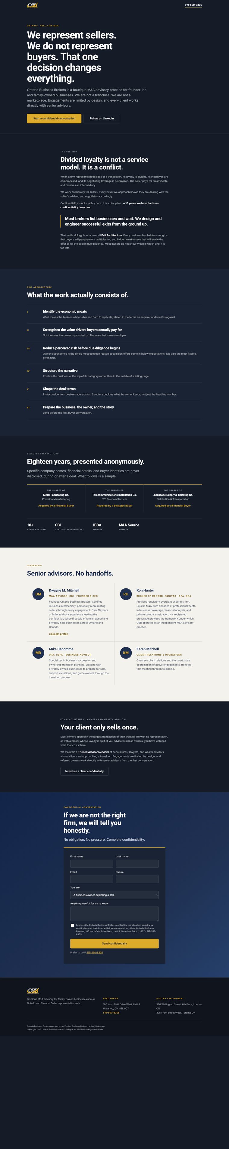 LinkedIn landing page